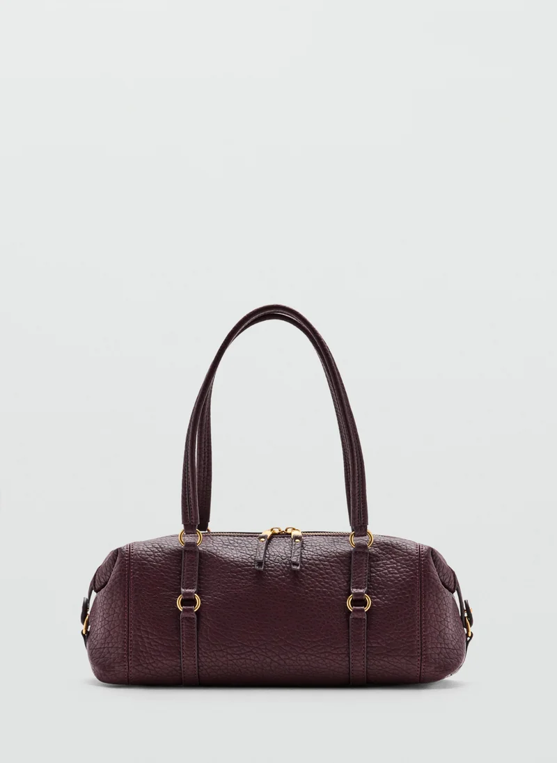 Faux-Leather Shoulder Bag