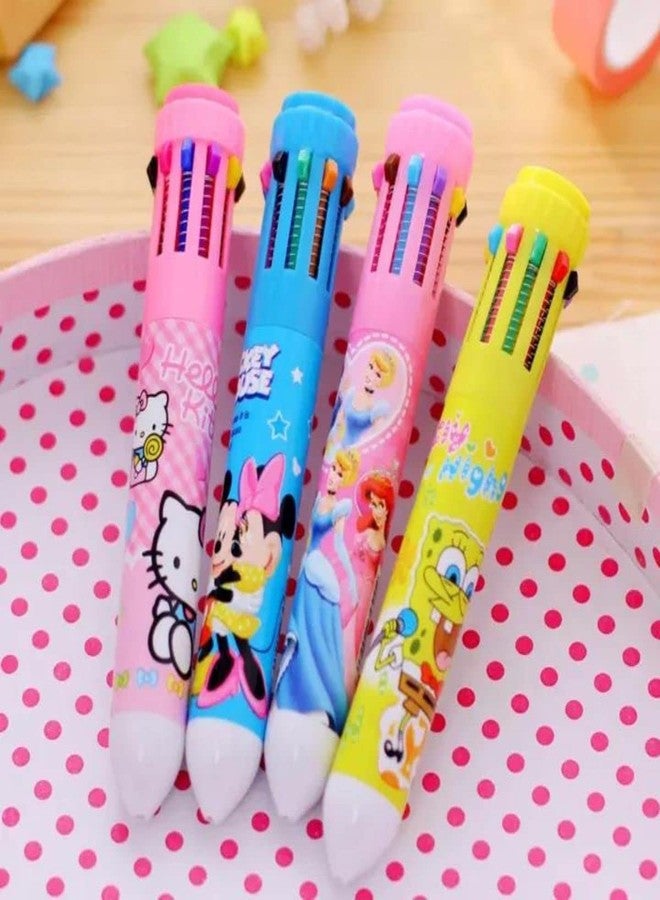 Sloies 10 Colour Ballpoint Pen Set with Favorite Cartoon Character (12) - Image 2
