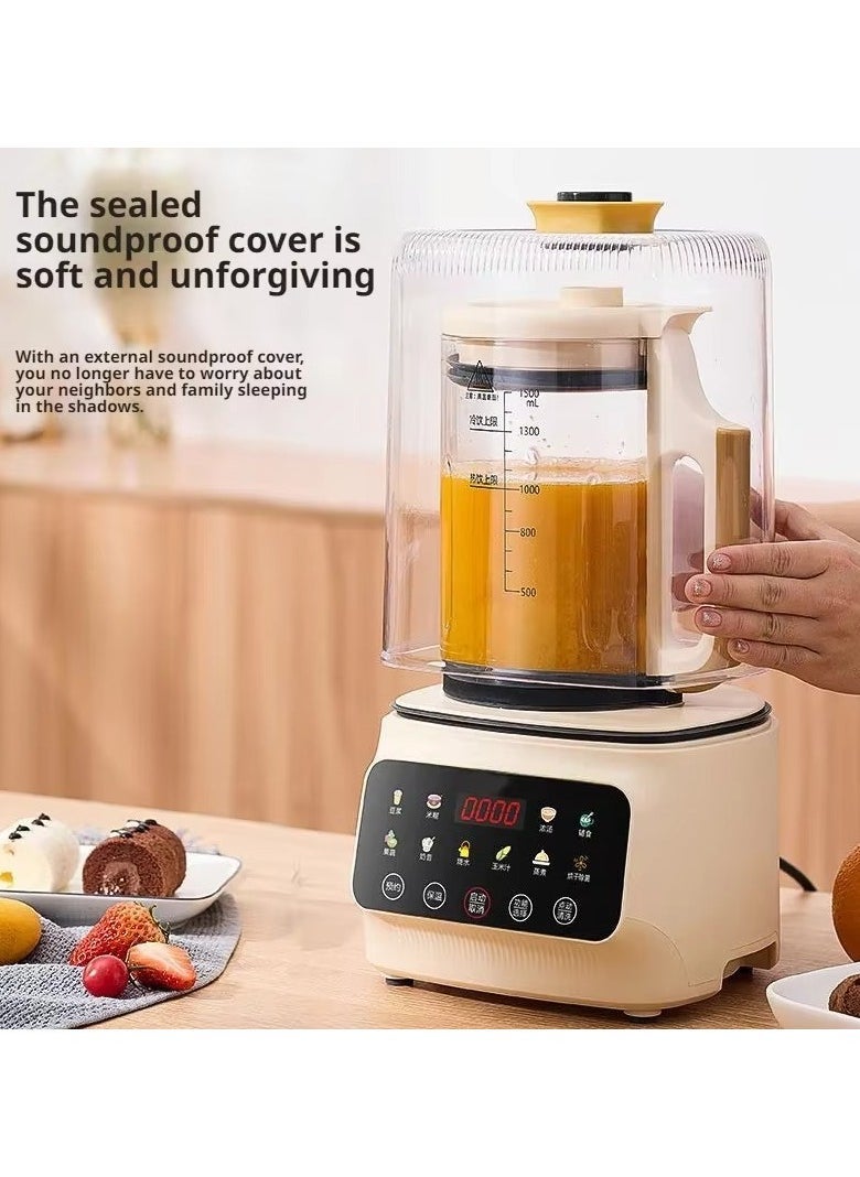 Denx Intelligent Food Blender, Smart Touch Blender 600W 1.5L With Soundproof Cover - Image 2