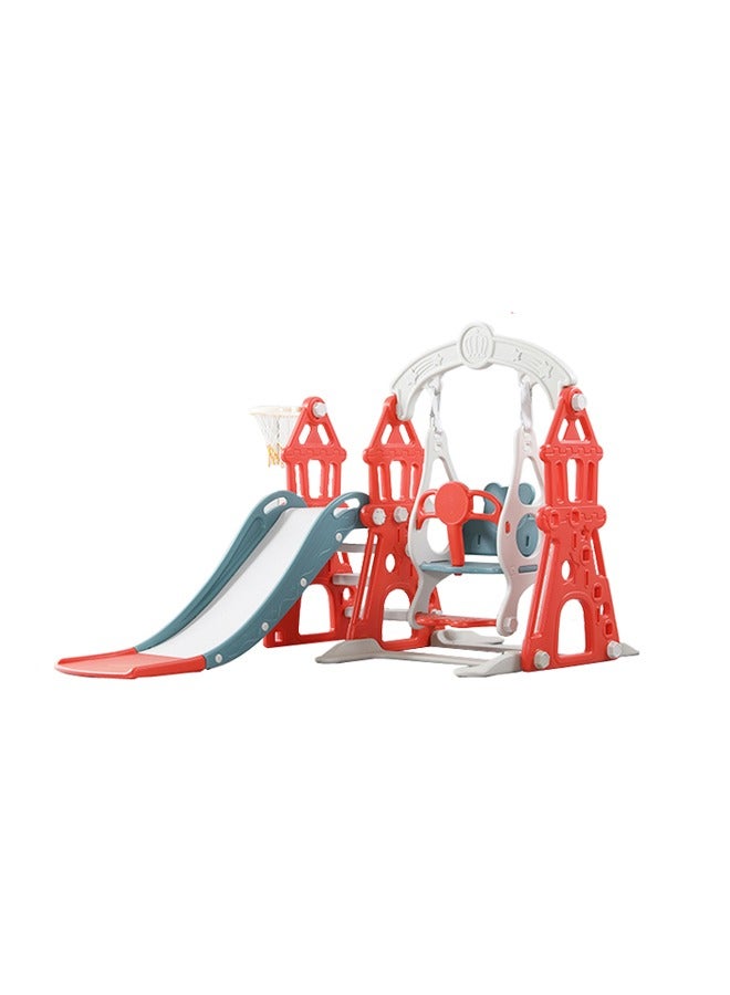 JSAITOYS Castle 3-In-1 Slide Swing Set For Indoor - Image 1
