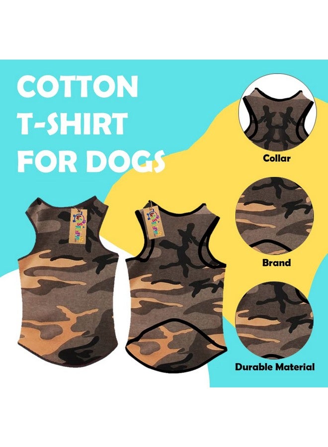 ويستيرن إرا تي شيرت صيفي رائع بدون أكمام من القطن للكلاب/الجراء - ملابس عصرية وجيدة التهوية لحيوانك الأليف (كاكي عسكري) (مقاس كبير - 22 بوصة) - Image 5