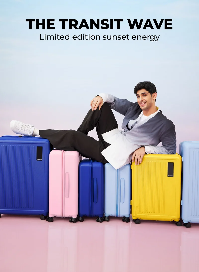 Mokobara The Transit Wave Check-In Luggage - Polycarbonate Material | Shy Blue, Blue