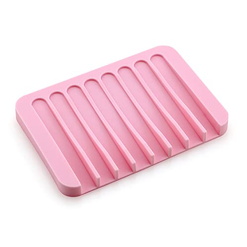 Grizzly® 2 pcs Cute Silicone Soap Dish Bathroom Toilet Plate Soap Holder Tray Water Draining Soap Case - Image 2