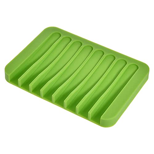 Grizzly® 2 pcs Cute Silicone Soap Dish Bathroom Toilet Plate Soap Holder Tray Water Draining Soap Case - Image 1