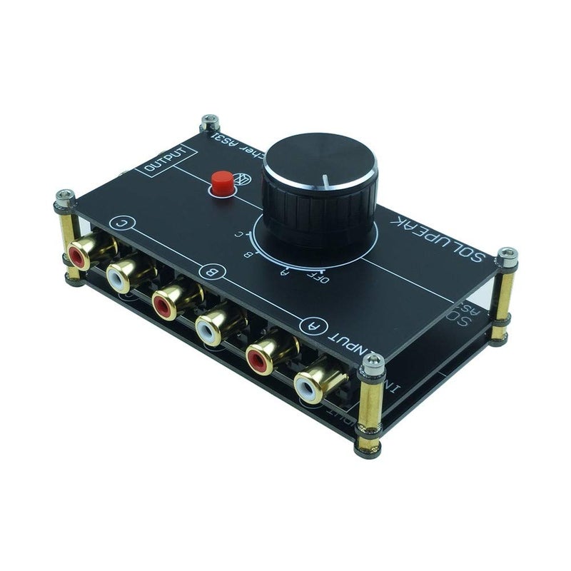 SOLUPEAK 3 in 1 Out RCA Stereo Audio Source switcher Switch Signal selector Splitter schalter Connector Distributor Box - Image 2
