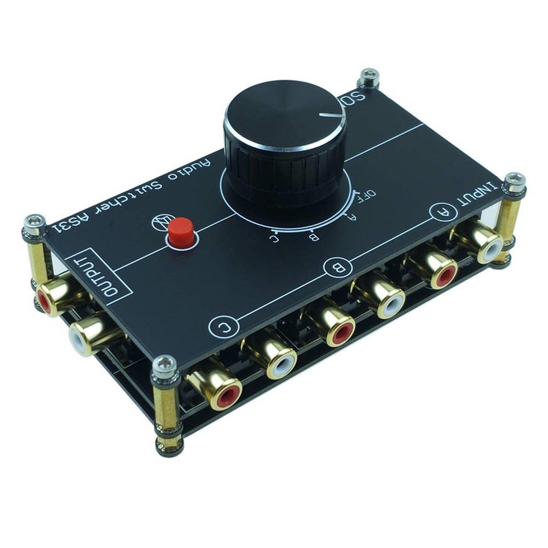SOLUPEAK 3 in 1 Out RCA Stereo Audio Source switcher Switch Signal selector Splitter schalter Connector Distributor Box - Image 1