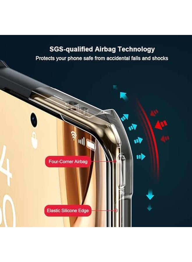 erorex For Xiaomi Poco M6 Pro 4G Cover Camera Lens Protection Back Cover Tpu Shockproof Airbags Bumper Mobile Phone Case Slim Fit Anti Yellowing Pc Mixed Material Protective Casing Black Clear - Image 4