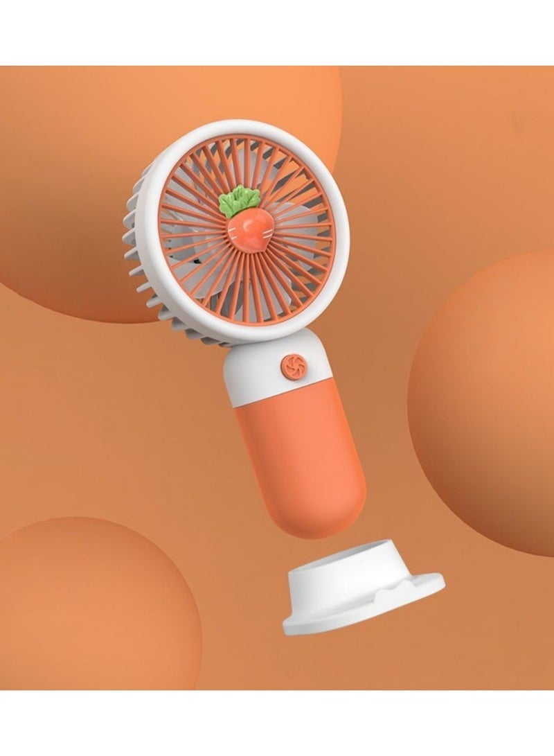 BEXOW Portable Handheld Fan - USB Rechargeable, Cool Breeze Compact Fan with Stand - Perfect for Hot Summer Days, Travel, and Desk Use - Image 1