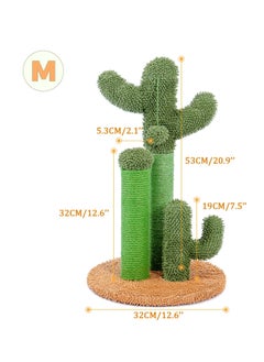 Alissa 58 cm Tall Cat Scratching Post Cactus Cat Scratcher Featuring with 3 Scratching Poles and Interactive Dangling Ball -Medium 23 Inches  - Image 5
