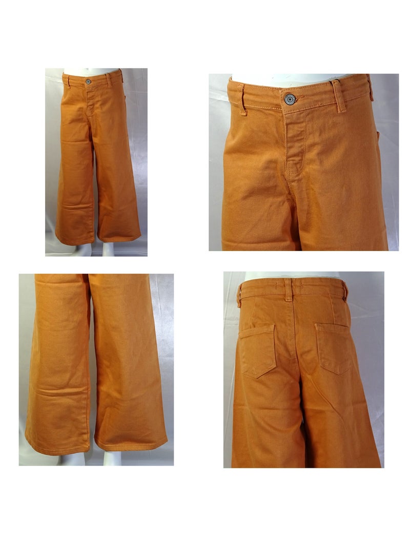 SHELTERE "Girls' denim jeans with a waistband button, solid color from Shelter Collection 23043" - Image 1
