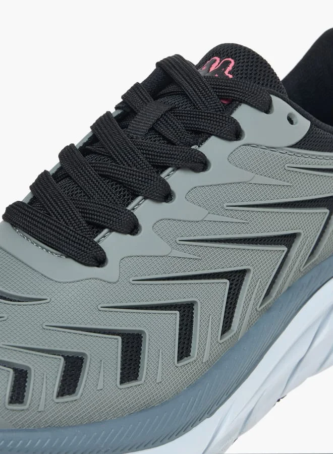 Kappa Womens Textured Lace-Up Sports Shoes with Pull Tab