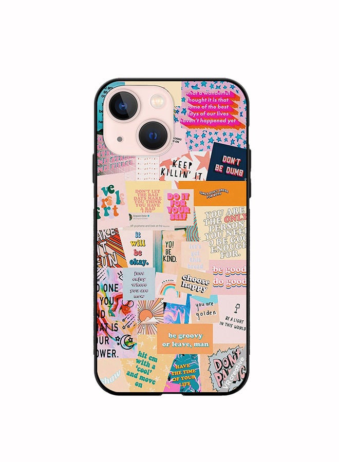 VR CREATIVE Protective Case Cover For Apple iPhone 14 Multiple Quotes Design Multicolour - Image 1