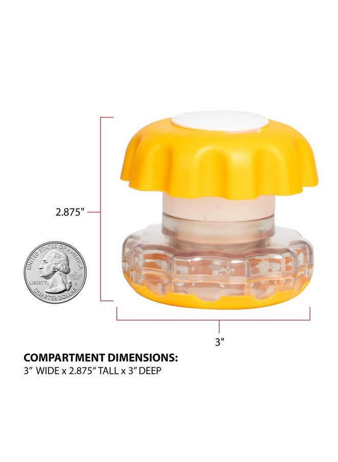 إيزي دوز أداة طحن وسحق حبوب الفيتامينات والأقراص من إيزي دوز، تسحق الأدوية بسهولة إلى مسحوق ناعم، تتميز بحجرة تخزين، تصميم سهل الاستخدام، قد يختلف اللون، صغيرة الحجم، خالية من مادة بيسفينول أ. - Image 3