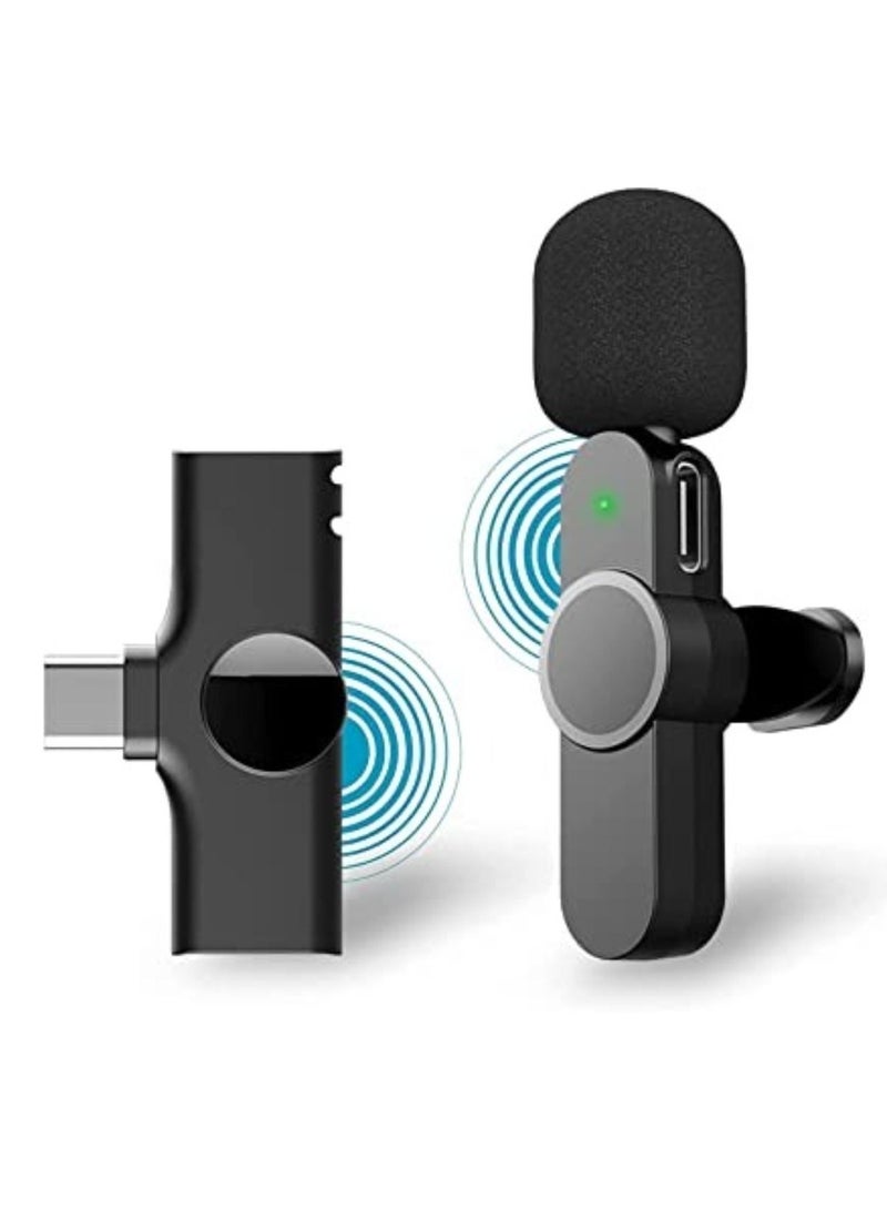 2 in 1 iphone or type-c Wireless Lavalier Microphone For IPhone, Plug Play, Portable Audio Video Recording Mic for Youtube, Live Stream, Vlog, Interview, Laptops PC - Image 1