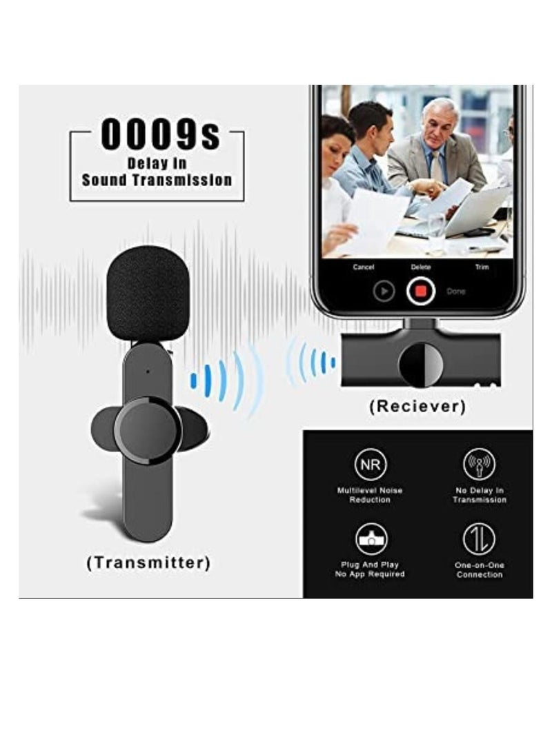 2 in 1 iphone or type-c Wireless Lavalier Microphone For IPhone, Plug Play, Portable Audio Video Recording Mic for Youtube, Live Stream, Vlog, Interview, Laptops PC - Image 4