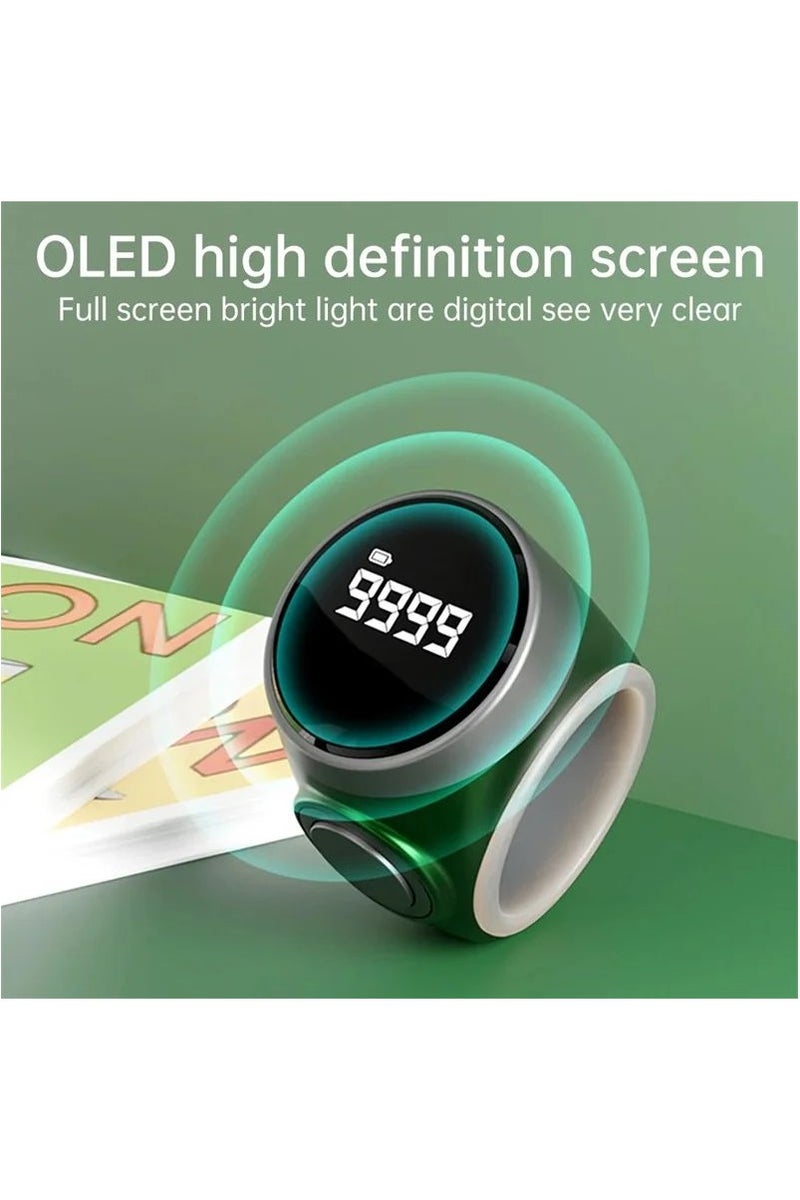 Intelligent Press Counter, Three Level Adjustment, OLED Display Screen, Intelligent Ring Reading 4-digit Finger Counter  - Image 3