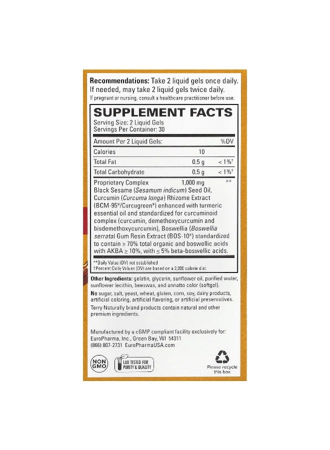 Terry Naturally Terry Naturally, CuraMed, Acute Pain Relief, 60 Liquid Gels - Image 2