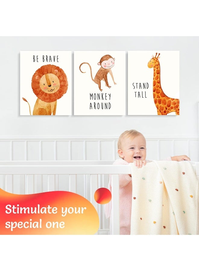 Throwback Traits Nursery Wall Decor, Baby Wall Decor, Safari Nursery Wall Decor, Nursery Wall Art, Baby Decor, Safari Nursery, Jungle Nursery Decor, Baby Animal Pictures for Nursery, Nursery Art Set of 6 8x10in. - Image 2