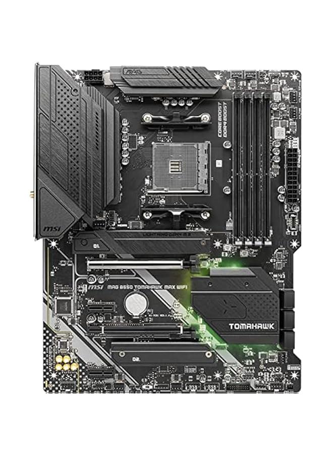 Arabest MSI MAG B550 Tomahawk MAX WiFi Gaming Motherboard for AMD Ryzen 5000 Series CPUs, AM4 Socket, DDR4 RAM, PCIe 4.0 Support, 6Gb/s SATA, M.2 Slot, USB 3.2 Gen 2 Ports, HDMI/DP Outputs, Wi-Fi 6E and Blu  - Image 2