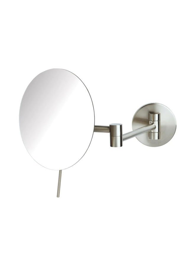 Sharper Image Jerdon 7.75-Inch Wall Mount Mirror - Makeup Mirror with 5X Magnification & 14-inch Wall Extension - Nickel Finish Round Personal Mirror - Model JRT685N - Image 1