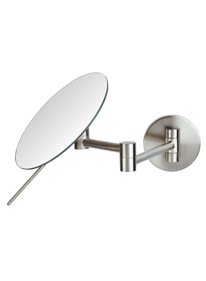 Sharper Image Jerdon 7.75-Inch Wall Mount Mirror - Makeup Mirror with 5X Magnification & 14-inch Wall Extension - Nickel Finish Round Personal Mirror - Model JRT685N - Image 2