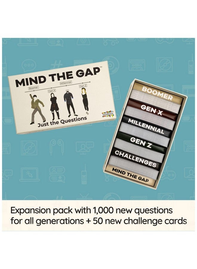 Spin Master Games, Mind the Gap Just the Questions, Expansion Pack With 1000 New questions For All Generations + 50 New Challenge Cards - Image 3