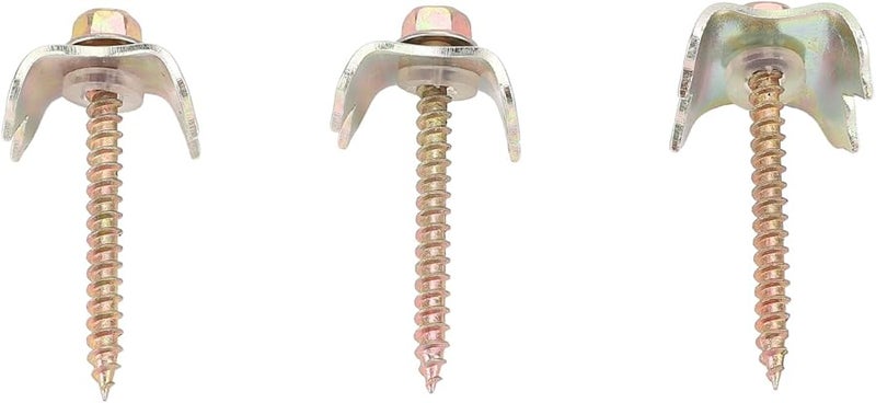 مسامير سياج الأسلاك الفولاذية المطلية بالزنك الثقيل 100 قطعة مسامير سياج للخشب قابلة لإعادة الاستخدام تركيب سريع - Image 1