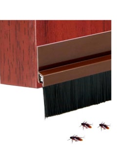 1 Meter Door Brush Strip – Weatherproof Door Sweep with Nylon Bristles for Dust and Insect Protection, Easy to Install, Self-Adhesive Design, Ideal for Home, Office, and Garage Doors, Durable and Effective