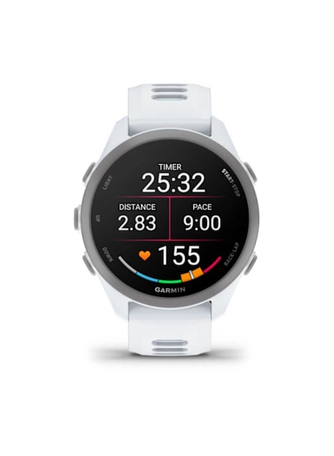 GARMIN Forerunner 170 - 43mm - Whitestone/Cloud Blue - Up to 10 Days of Battery Life - 1.2” AMOLED Display , Chemically-strengthened glass, Heart Rate Monitor, All day stress monitor, Gps tracking, Tap to Pay, iOS and Android compatible Whitestone/Cloud Blue - Image 4