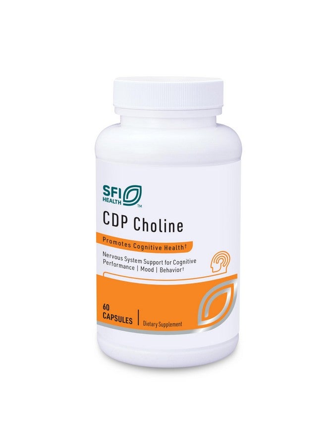 Klaire Labs Klaire Labs CDP Choline 250mg - Soy-Free Choline Supplements - Cognizin Citicoline to Help Support Memory, Focus & Attention - Bioavailable Active Form, Hypoallergenic (60 Capsules) - Image 1