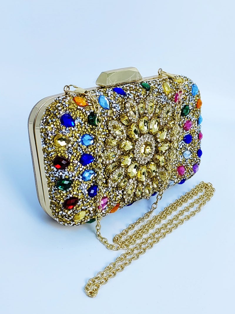 Factory Sparkling Rhinestone Ladies Evening Bag Wedding Banquet Celebration Yuanyuan Bag Cross-Body Dual-Use - Image 5