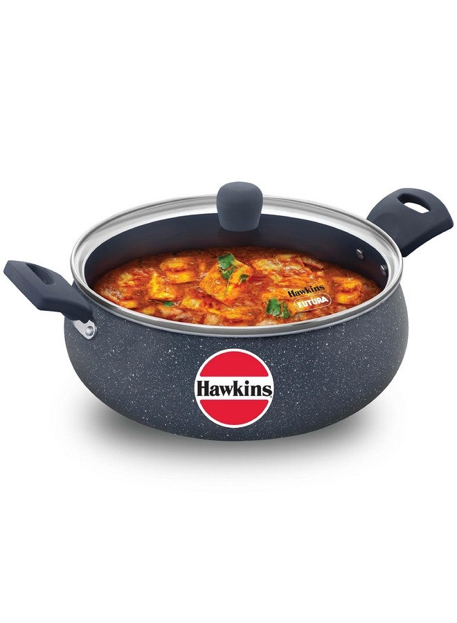 Hawkins وعاء هاندى سيراميك هاوكينز غير لاصق، 5 لترات، وعاء برياني للحث، كسرولة جرانيت (ICH50G) - Image 1