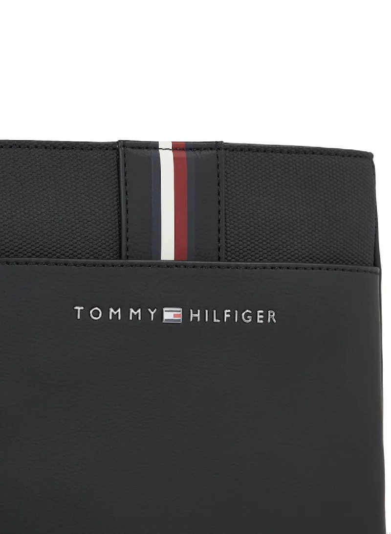 TOMMY HILFIGER Men's Signature Small Crossover Bag -  Smooth finish, Black