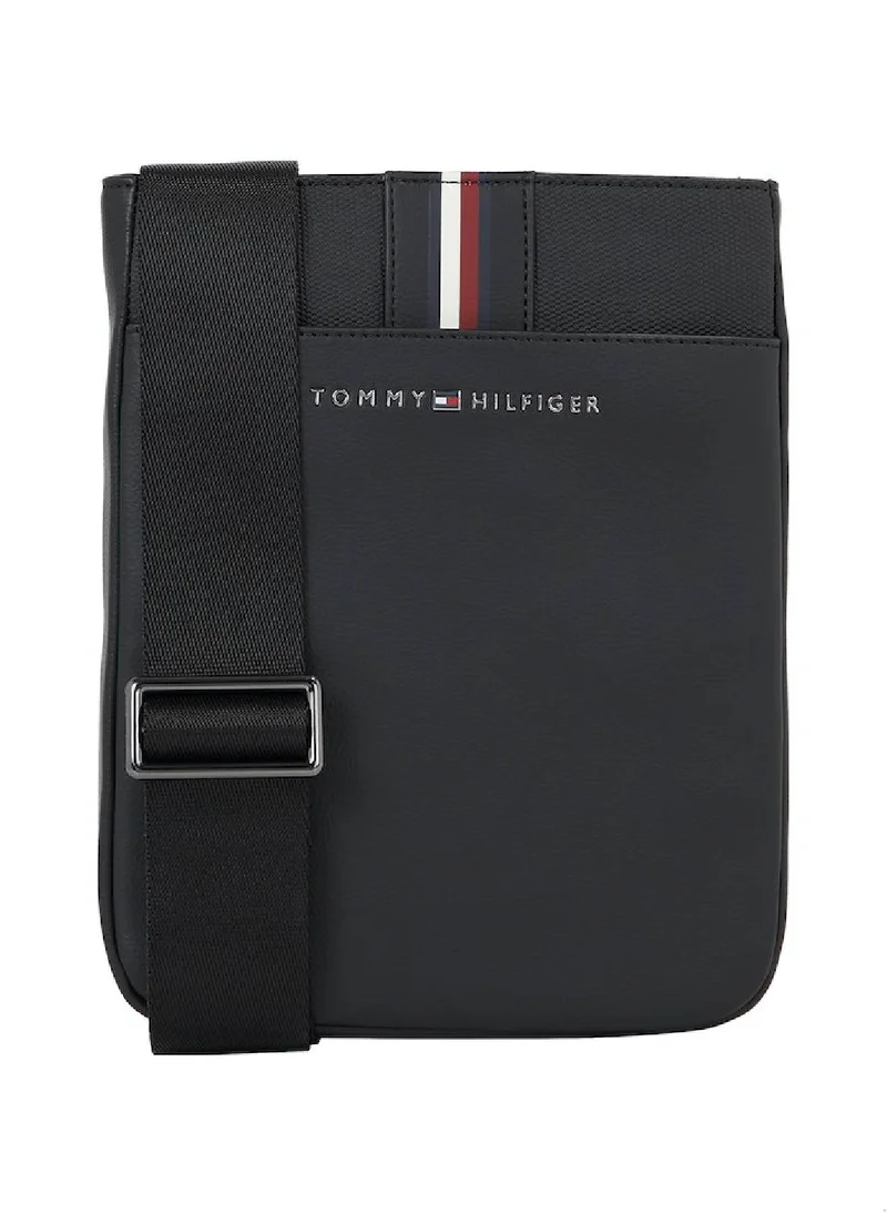 TOMMY HILFIGER Men's Signature Small Crossover Bag -  Smooth finish, Black