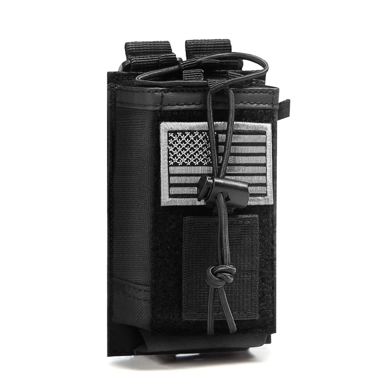 LUITON Tactical Molle Radio Holster Holder Case Military Heavy Duty Pouch Bag for Two Ways Walkie Talkies Adjustable Storage with 1 Pack Patch - Image 1