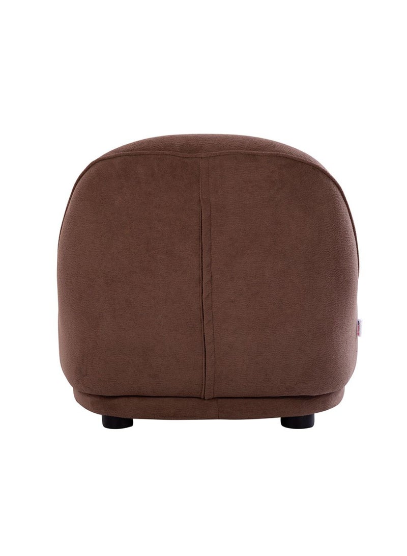 DANUBE HOME Wrenna 1 Seater Fabric Chair 1 Seater Sofa | Armchair | Modern Design Single Seater Accent Chair | Comfortable Living Room Furniture L86.5xW93xH81.5cm - Brown  - Image 3