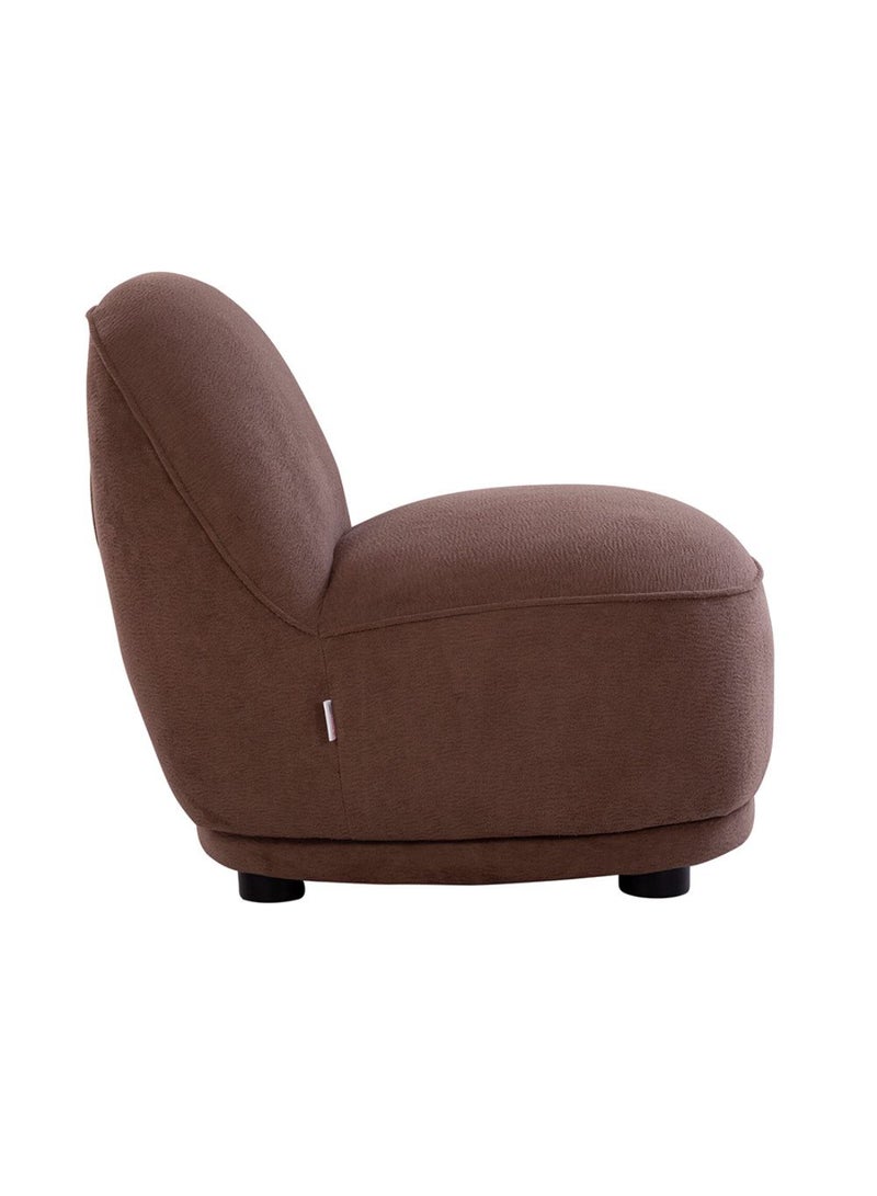 DANUBE HOME Wrenna 1 Seater Fabric Chair 1 Seater Sofa | Armchair | Modern Design Single Seater Accent Chair | Comfortable Living Room Furniture L86.5xW93xH81.5cm - Brown  - Image 2