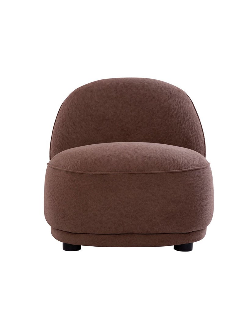 DANUBE HOME Wrenna 1 Seater Fabric Chair 1 Seater Sofa | Armchair | Modern Design Single Seater Accent Chair | Comfortable Living Room Furniture L86.5xW93xH81.5cm - Brown  - Image 5