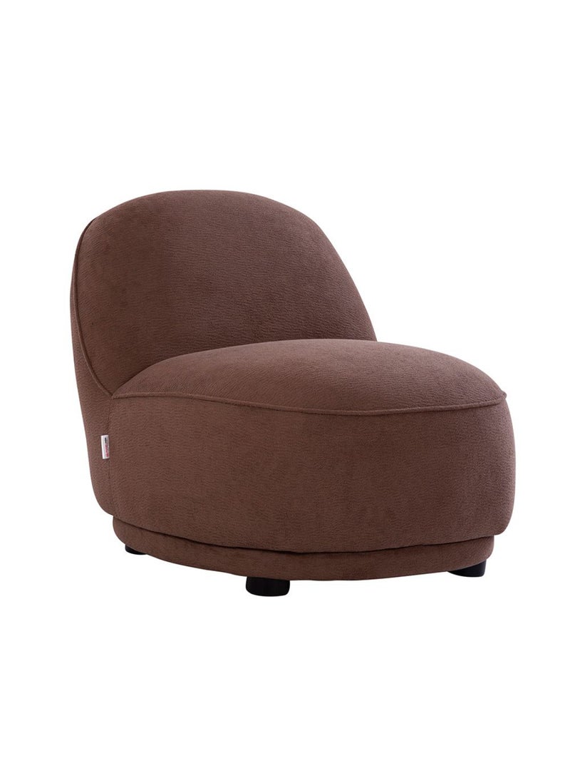DANUBE HOME Wrenna 1 Seater Fabric Chair 1 Seater Sofa | Armchair | Modern Design Single Seater Accent Chair | Comfortable Living Room Furniture L86.5xW93xH81.5cm - Brown  - Image 1