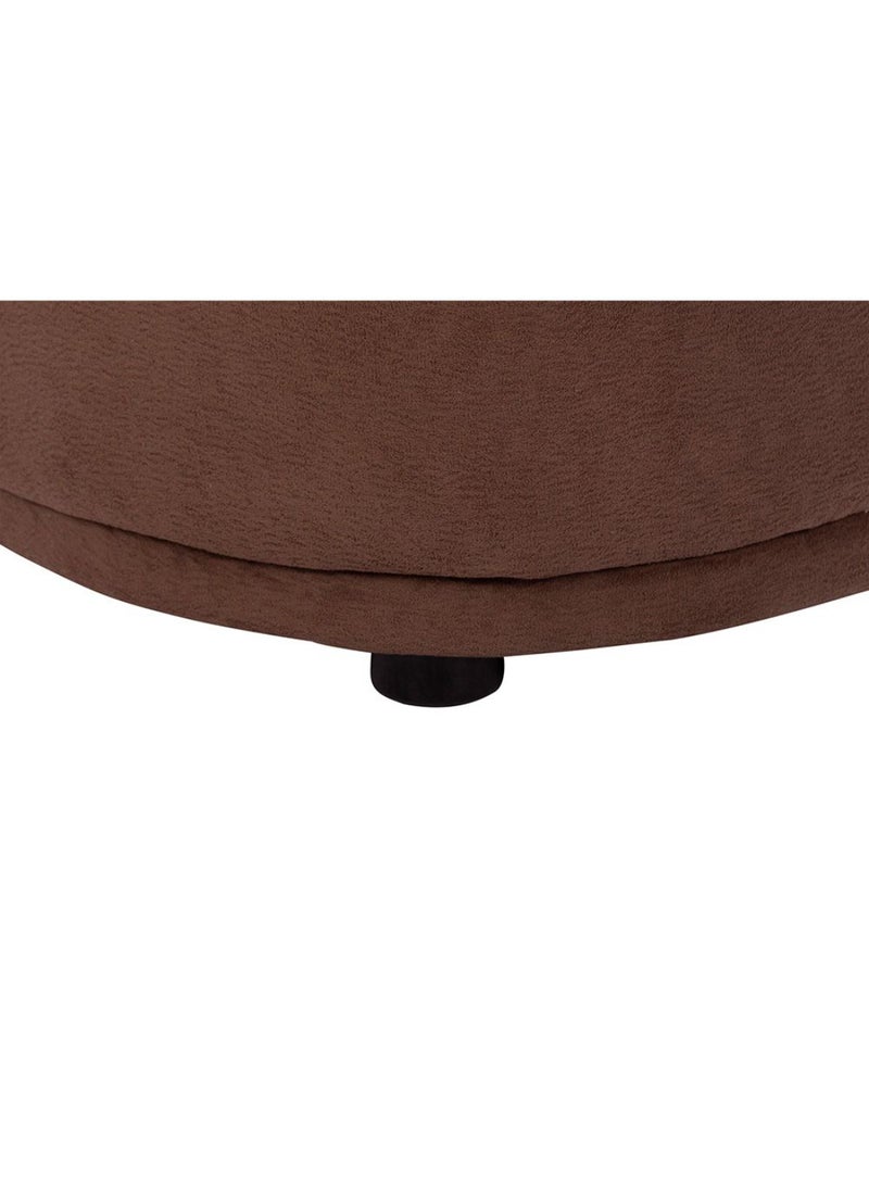 DANUBE HOME Wrenna 1 Seater Fabric Chair 1 Seater Sofa | Armchair | Modern Design Single Seater Accent Chair | Comfortable Living Room Furniture L86.5xW93xH81.5cm - Brown  - Image 4