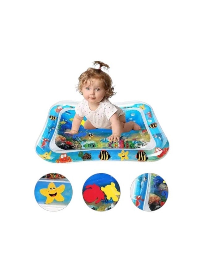 Baby Tummy Time Water Mat Premium Activity Center for Enhancing Baby Toys and Sensory Toys, Visual Stimulation Baby Play Mat for Boys and Girls (Rectangle Shape) - Image 1