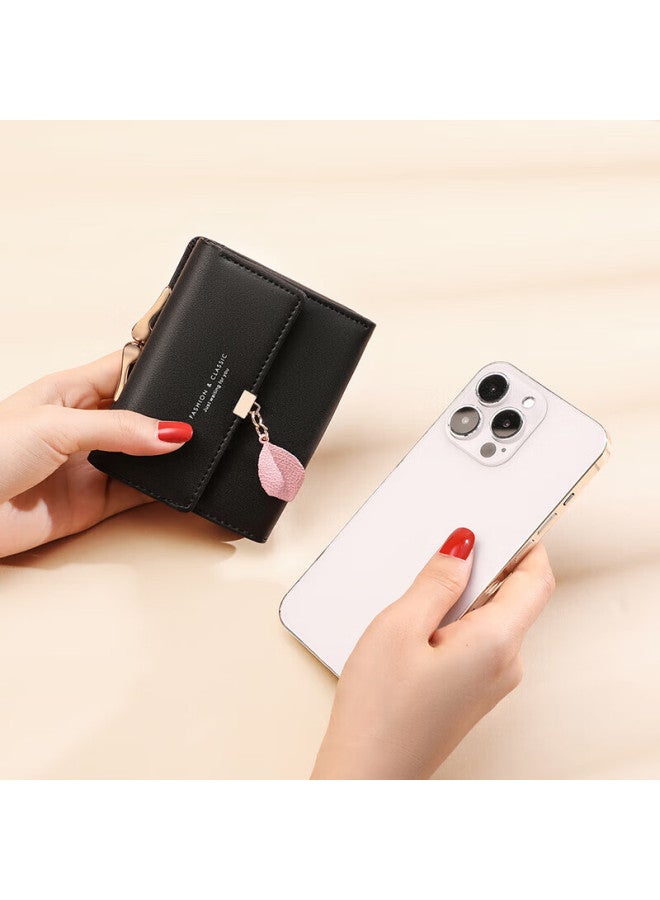 Yuyula Leather Short Women's Wallet, Mini Coin Purse, Multi-card Slots, Multifunctional Leather Clutch, Luxury Handbag For Wome - Image 2