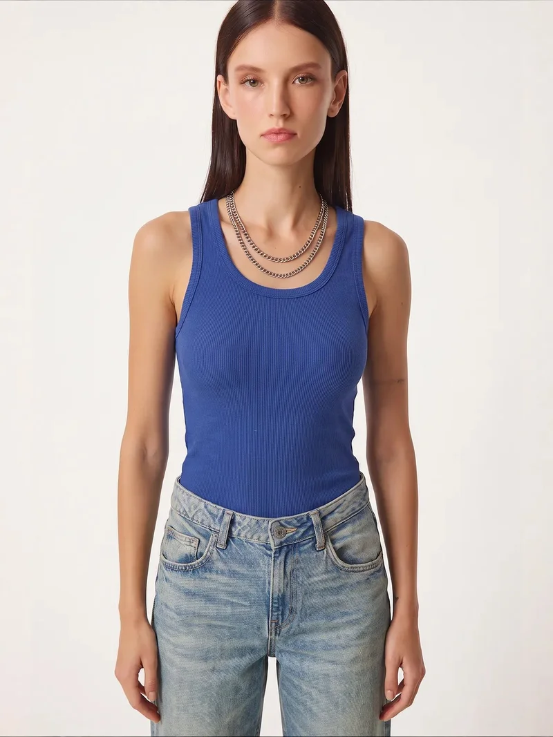 هابينس اسطنبول ISTANBUL Fitted U Collar Knitted 2- Pack Tank Top