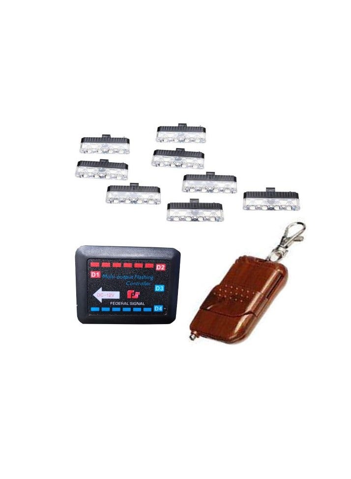 جي بي إل فلاش ليد  مكون من 8 قطع، 4 مصابيح ليد  مع جهاز تحكم عن بعد فيدرالي - Image 2