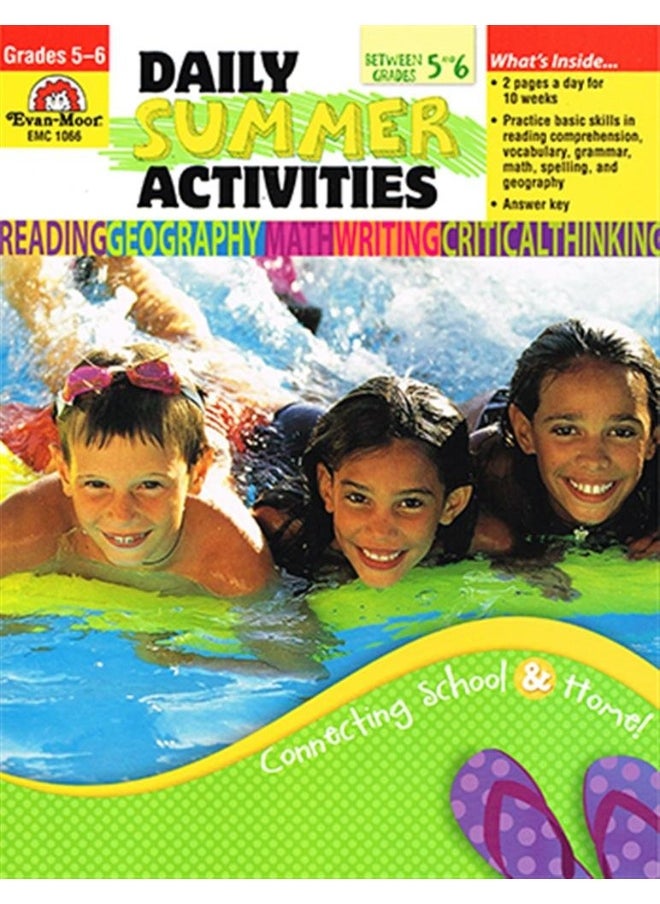 null - Evan-Moor Daily Summer Activities: Moving from 5th to 6th Grade Activity Book; Well-Balanced Outside the Classroom Learning Resource Workbook - Image 1