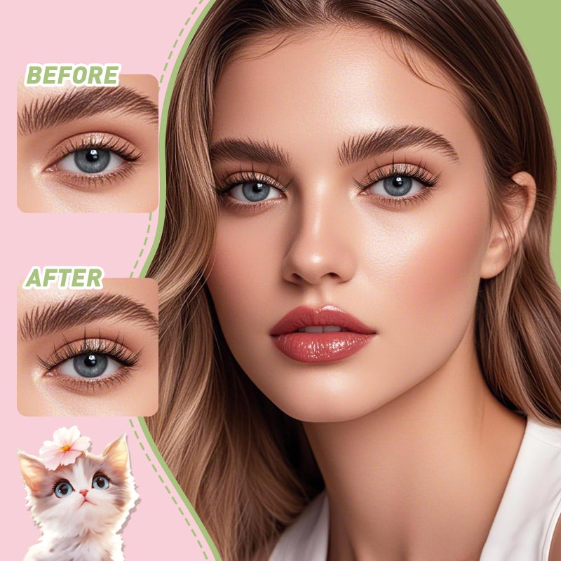 KEYYOU Bunny Lash Clusters Kit Anime Cat Eye Lashes 108pcs Wispy Natural Cat style Lash Extension Kit with Bond and Seal,Applicators,Remover for Manga DIY Eyelash Extension Kit at Homeï¼ˆMC02ï¼‰ - Image 2