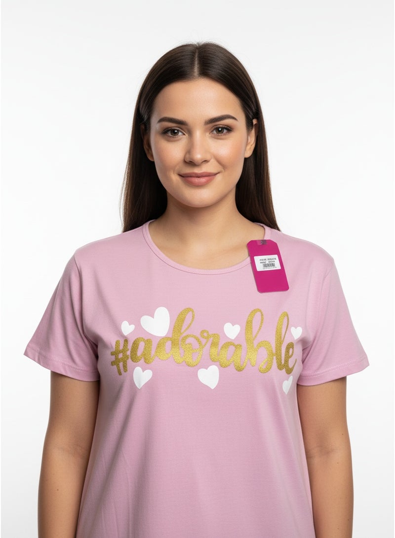 general Ladies T-shirt Blue Trend SS TA-AB21WNXTSNM075 - Image 2