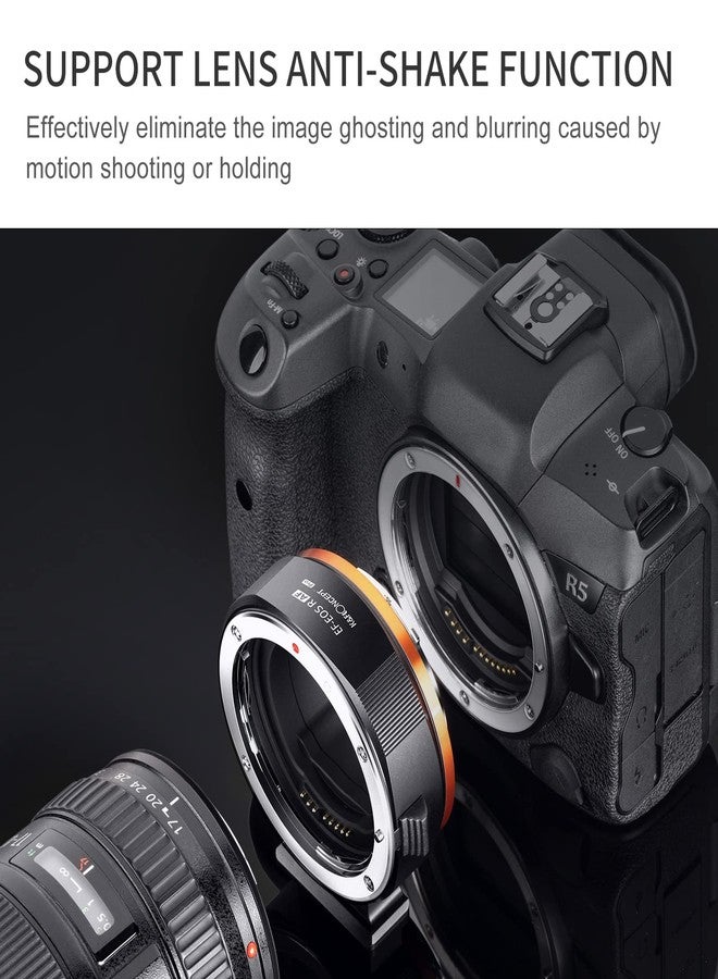 كيه آند إف كونسبت محول عدسات K&F CONCEPT EF/EF-S إلى EOS R مع التركيز التلقائي، متوافق مع عدسات كانون EF/EF-S وهياكل كاميرات EOS R بدون مرآة EOSC70 EOSR5 EOSR6 EOS R EOS RP - Image 3