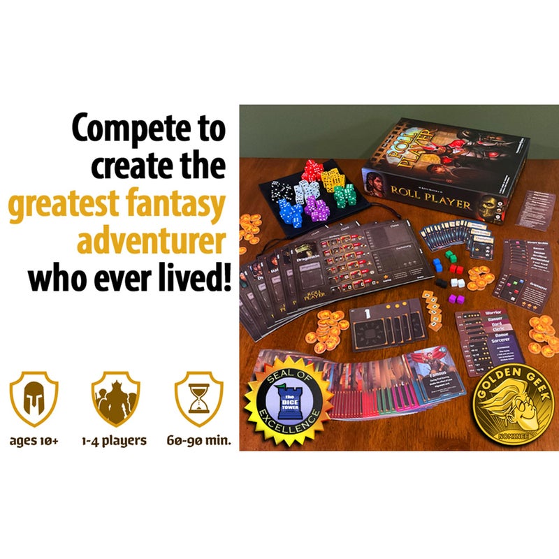 Thunderworks Games Roll Player Board Game  Dice Game of Fantasy Character Creation  Competitive Strategy Drafting  Dice Placement  Adults  Family Game  6090 Minutes for 14 Players by Thunderworks Games - Image 3