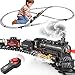 Hot Bee Train Set for Boys Alloy Remote Control Train Toys with Steam Locomotive Cargo Cars Tracks Trains with Realistic Smoke Sound LightsChristmas Train Toys Gifts for 3 4 5 6 7 8 Years Old Kids - Image 4